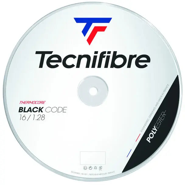 Tecnifibre Reel 200M Black Code, Black, Tennis Strings Tecnifibre