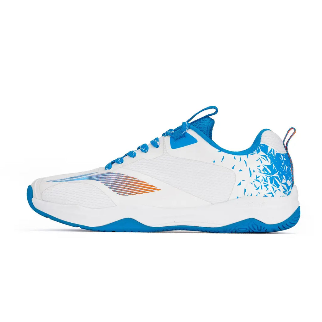 Hypersonic Badminton Shoes - White/Blue-The Racquet Shop-Shop Online in UAE, Saudi Arabia, Kuwait, Oman, Bahrain and Qatar