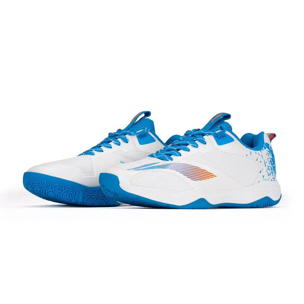 Li-Ning Hypersonic Badminton Shoes - White/Blue-The Racquet Shop-Shop Online in UAE, Saudi Arabia, Kuwait, Oman, Bahrain and Qatar