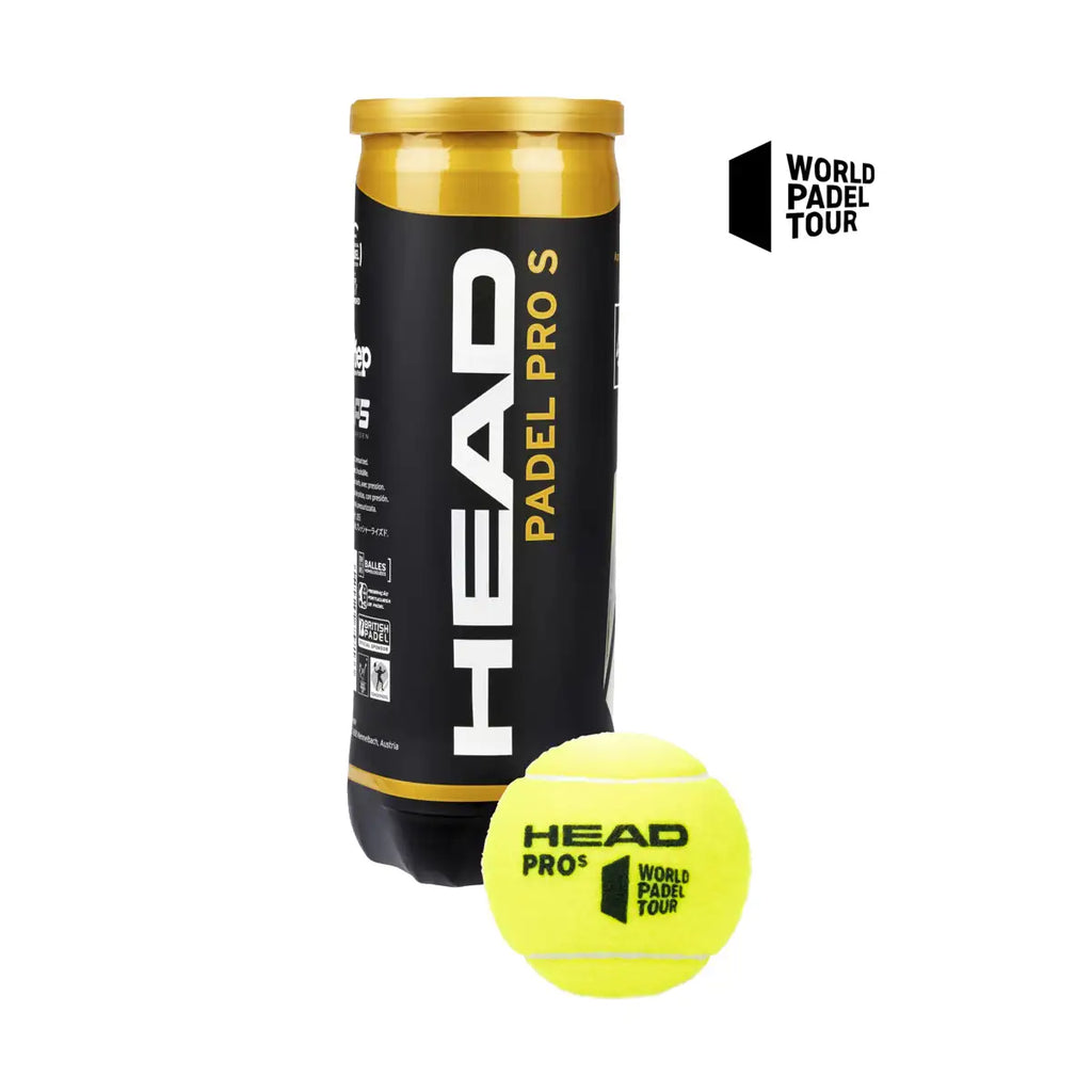 Head 3B Pro S Padel Balls (3 Pack)-The Racquet Shop-Shop Online in UAE, Saudi Arabia, Kuwait, Oman, Bahrain and Qatar