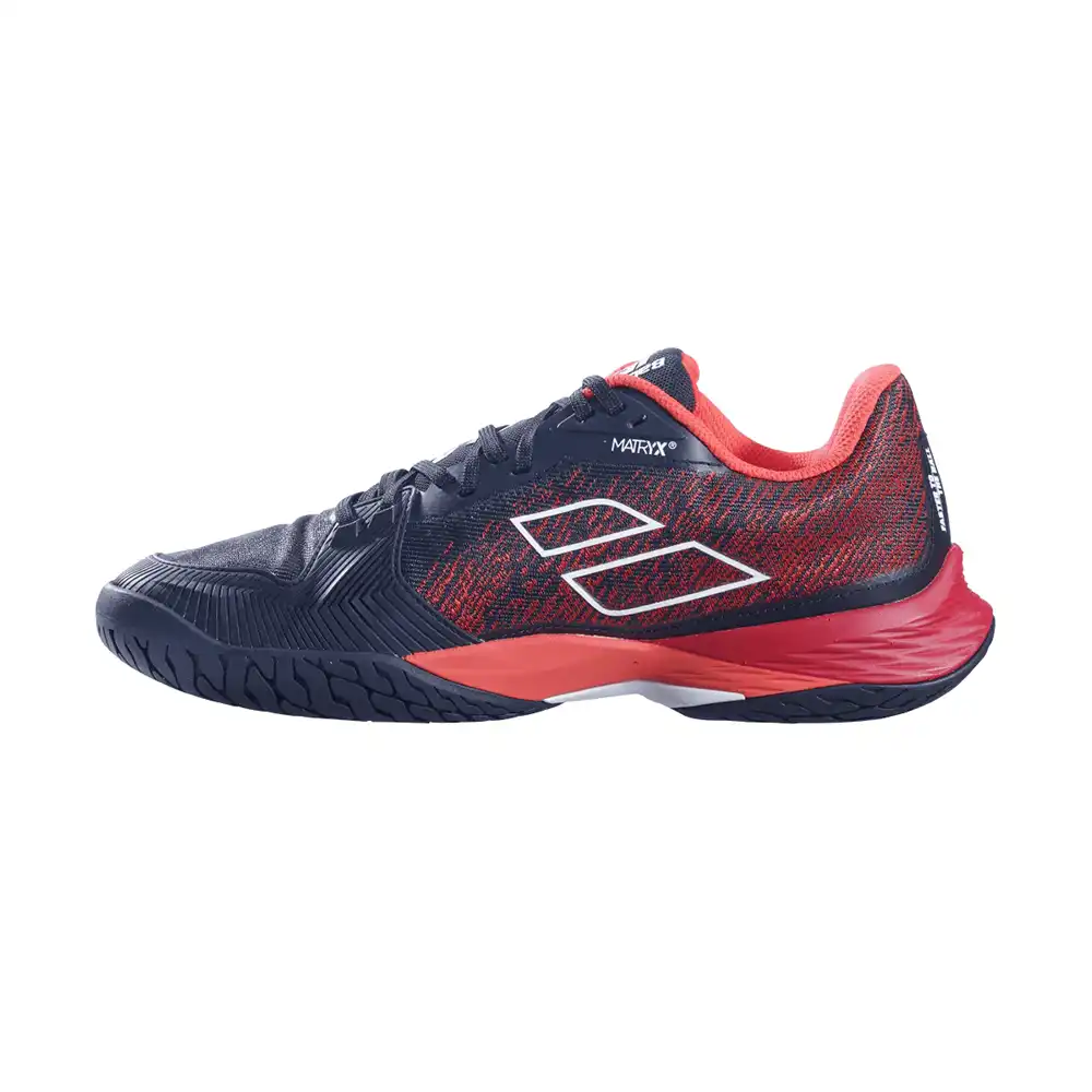 Babolat Jet Mach 3 All Court Men Tennis Shoes - Black/Poppy-The Racquet Shop-Shop Online in UAE, Saudi Arabia, Kuwait, Oman, Bahrain and Qatar