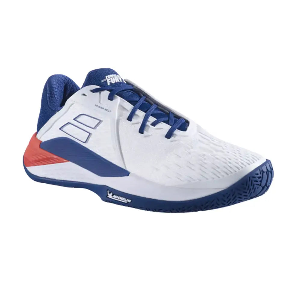 Babolat Propulse Fury 3 All Court Men Tennis Shoes - White/Estate Blue-The Racquet Shop-Shop Online in UAE, Saudi Arabia, Kuwait, Oman, Bahrain and Qatar