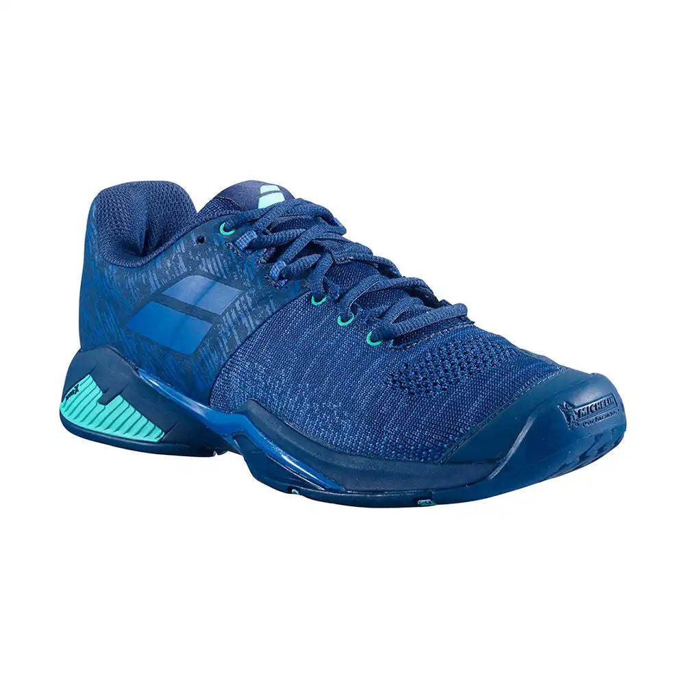 Babolat Propulse Blast All Court Men Tennis Shoes - Dark Blue/Viridian Green-The Racquet Shop-Shop Online in UAE, Saudi Arabia, Kuwait, Oman, Bahrain and Qatar