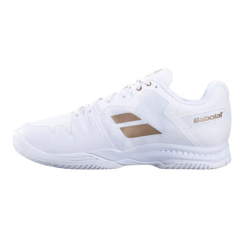 Babolat SFX3 Wimbledon All Court Men Tennis Shoes - White Gold-The Racquet Shop-Shop Online in UAE, Saudi Arabia, Kuwait, Oman, Bahrain and Qatar