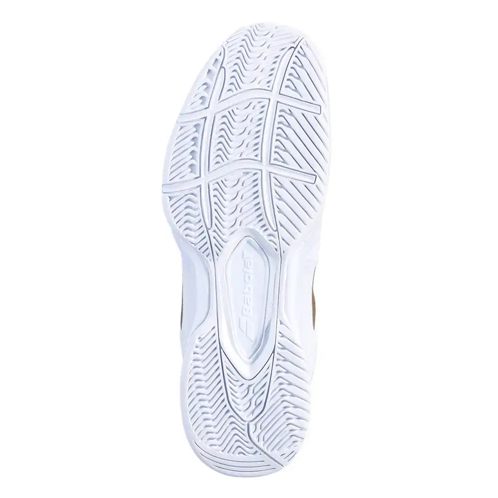 Babolat SFX3 Wimbledon All Court Men Tennis Shoes - White Gold-The Racquet Shop-Shop Online in UAE, Saudi Arabia, Kuwait, Oman, Bahrain and Qatar