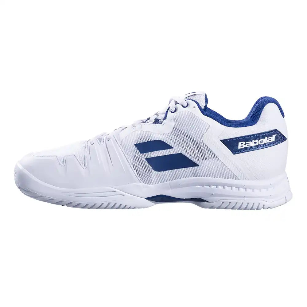 Babolat SFX3 All Court Men Tennis Shoes - White/Navy-The Racquet Shop-Shop Online in UAE, Saudi Arabia, Kuwait, Oman, Bahrain and Qatar