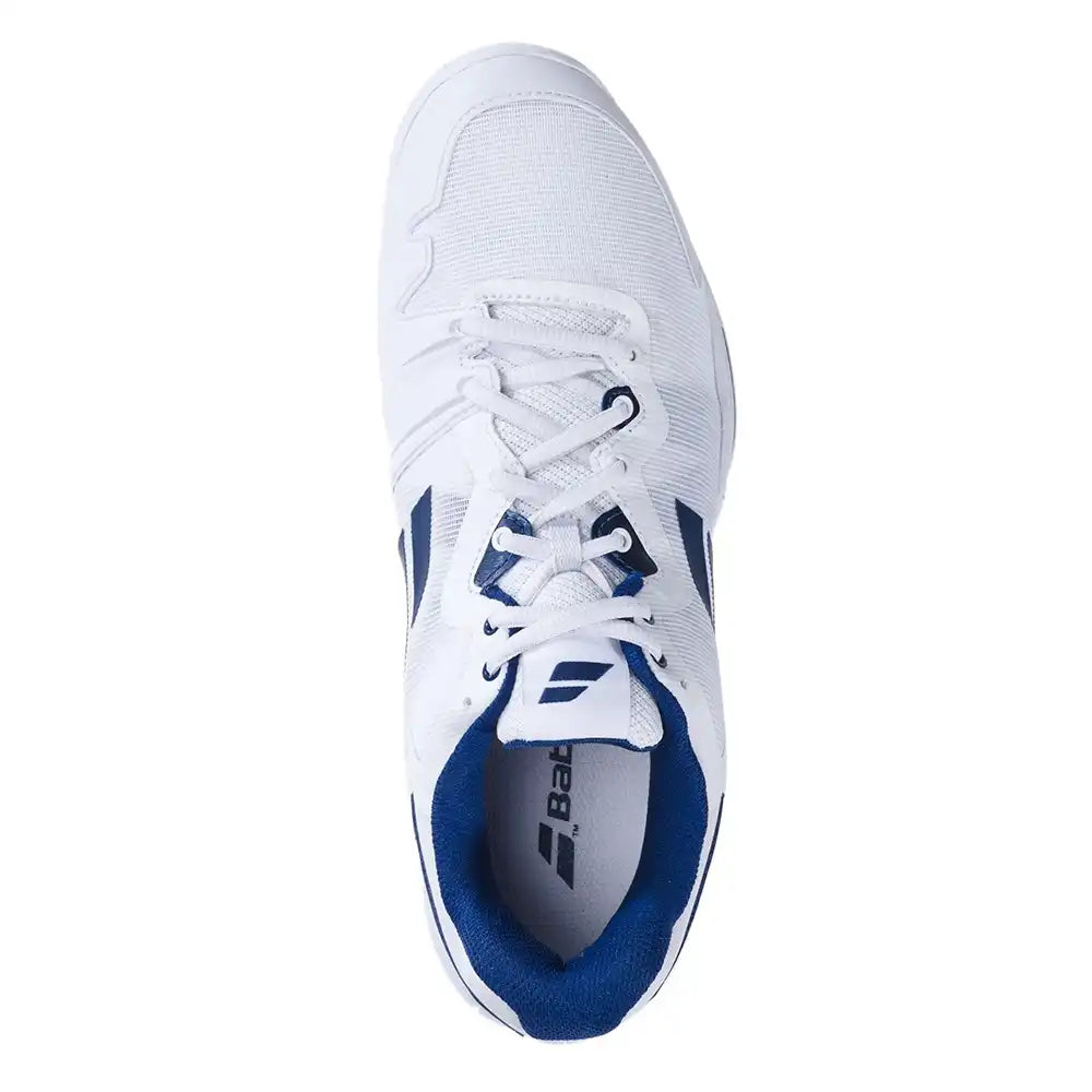 Babolat SFX3 All Court Men Tennis Shoes - White/Navy-The Racquet Shop-Shop Online in UAE, Saudi Arabia, Kuwait, Oman, Bahrain and Qatar