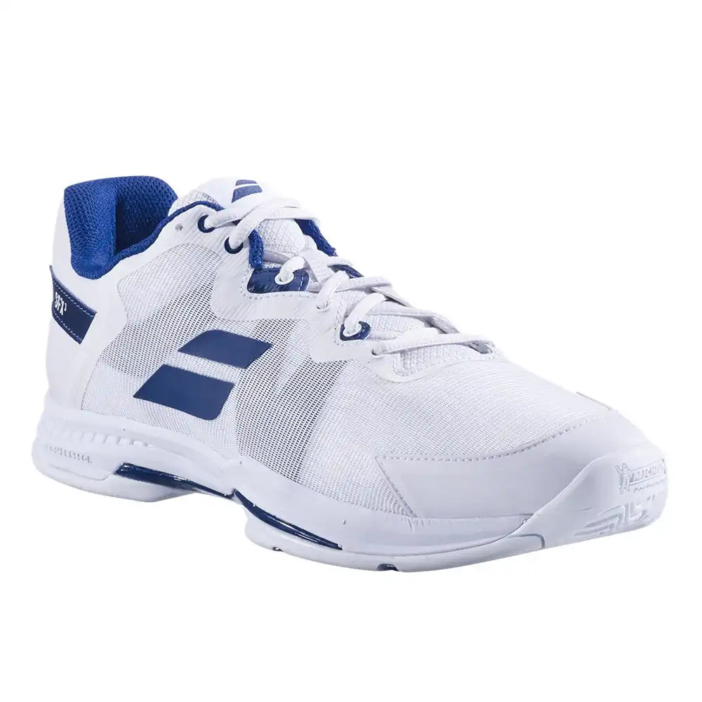 Babolat SFX3 All Court Men Tennis Shoes - White/Navy-The Racquet Shop-Shop Online in UAE, Saudi Arabia, Kuwait, Oman, Bahrain and Qatar