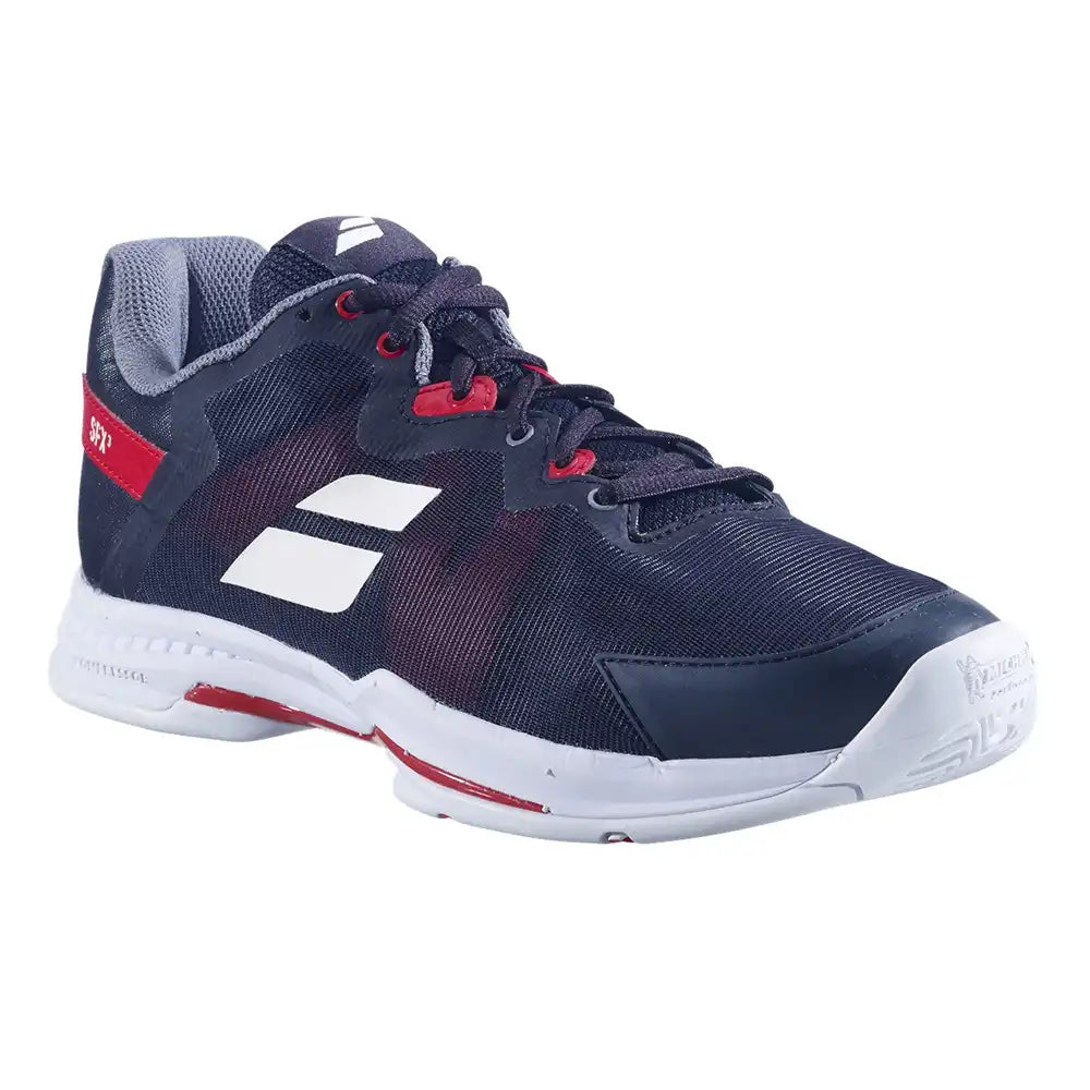 Babolat SFX All Court Men Tennis Shoes - Black/Poppy Red-The Racquet Shop-Shop Online in UAE, Saudi Arabia, Kuwait, Oman, Bahrain and Qatar