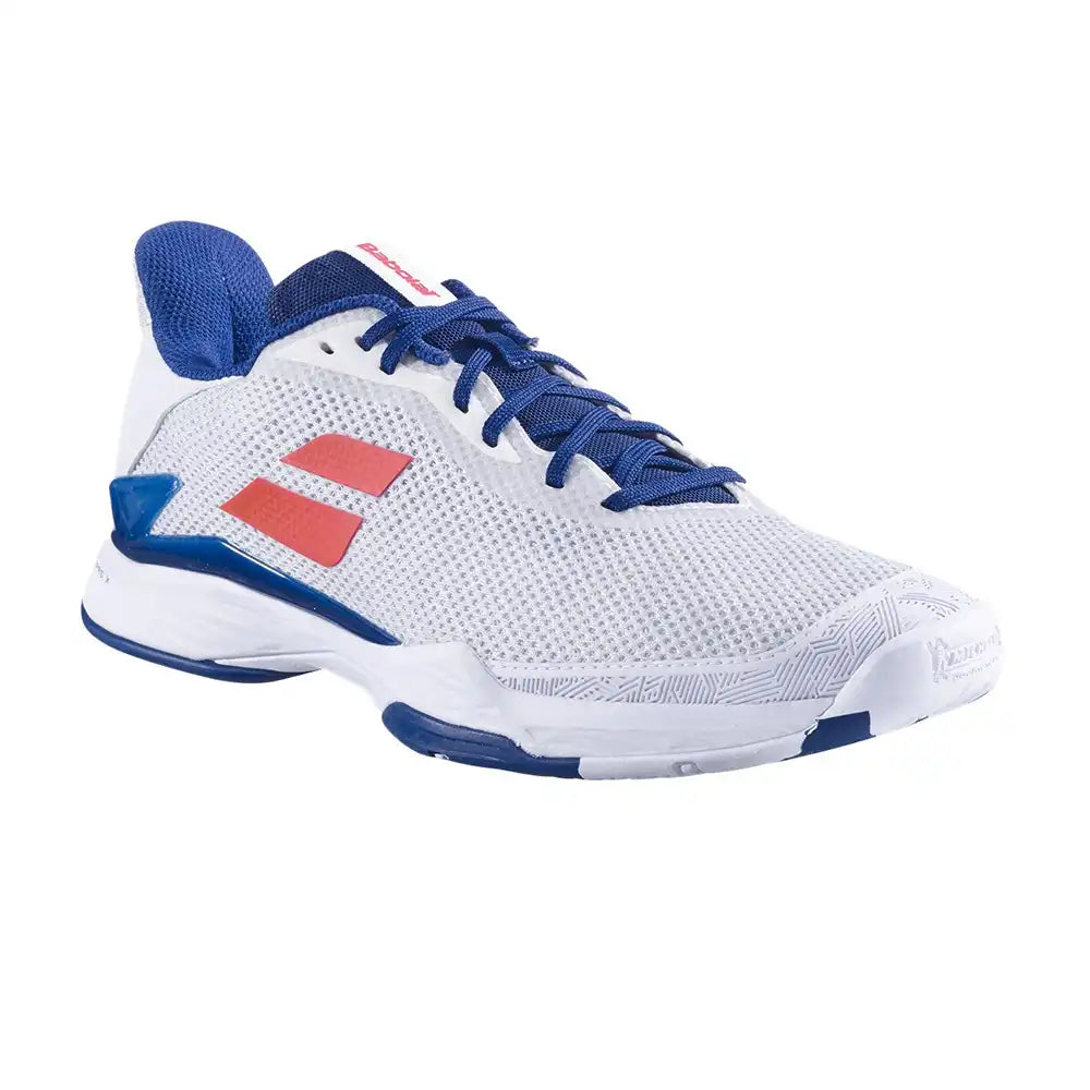 Babolat Jet Tere All Court Men Tennis Shoes - White/Estate Blue-The Racquet Shop-Shop Online in UAE, Saudi Arabia, Kuwait, Oman, Bahrain and Qatar