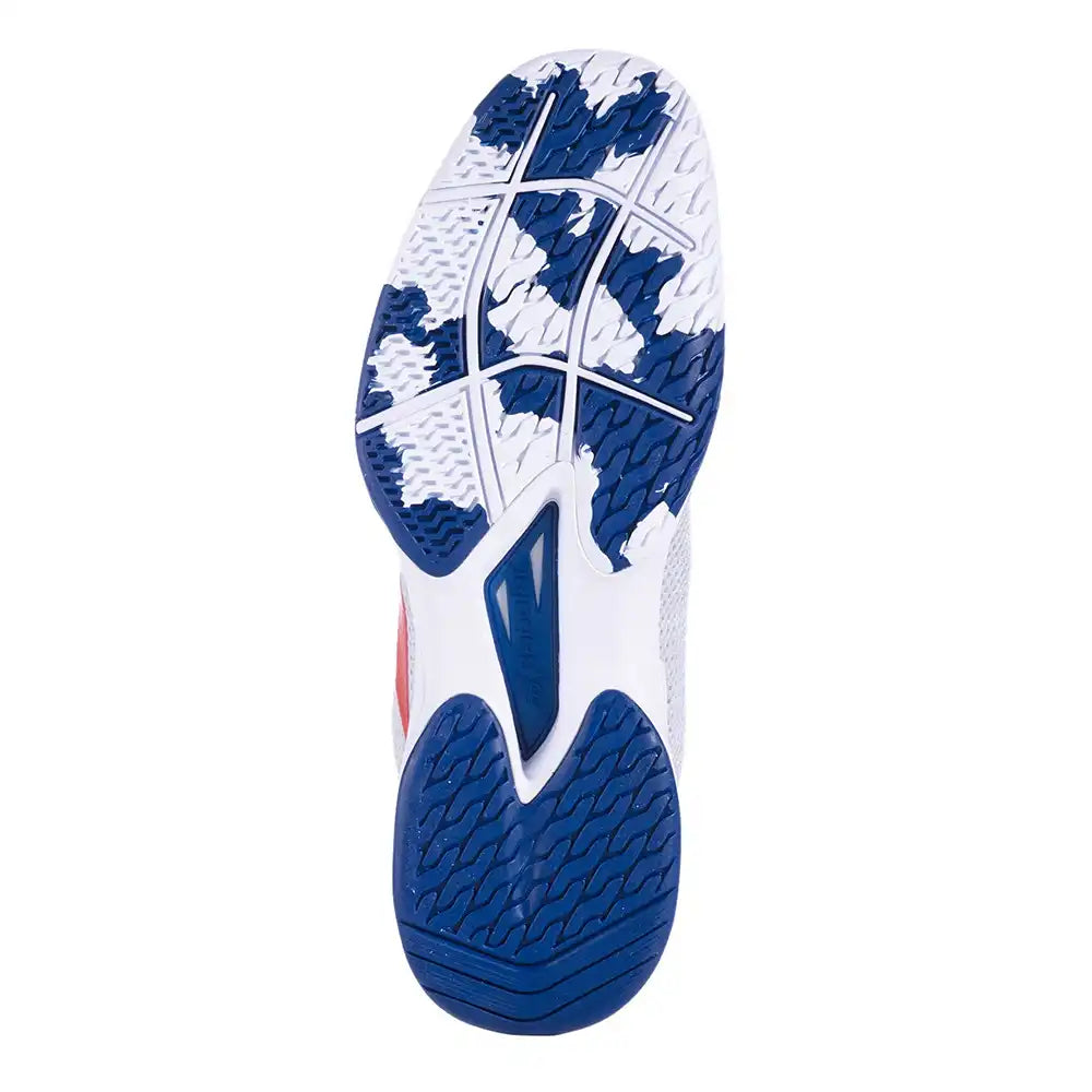 Babolat Jet Tere All Court Men Tennis Shoes - White/Estate Blue-The Racquet Shop-Shop Online in UAE, Saudi Arabia, Kuwait, Oman, Bahrain and Qatar