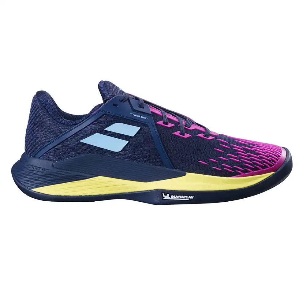 Babolat Propulse Fury 3 Clay Men Tennis Shoes - Dark Blue/Pink Aero-The Racquet Shop-Shop Online in UAE, Saudi Arabia, Kuwait, Oman, Bahrain and Qatar