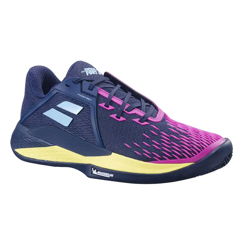 Babolat Propulse Fury 3 Clay Men Tennis Shoes - Dark Blue/Pink Aero-The Racquet Shop-Shop Online in UAE, Saudi Arabia, Kuwait, Oman, Bahrain and Qatar