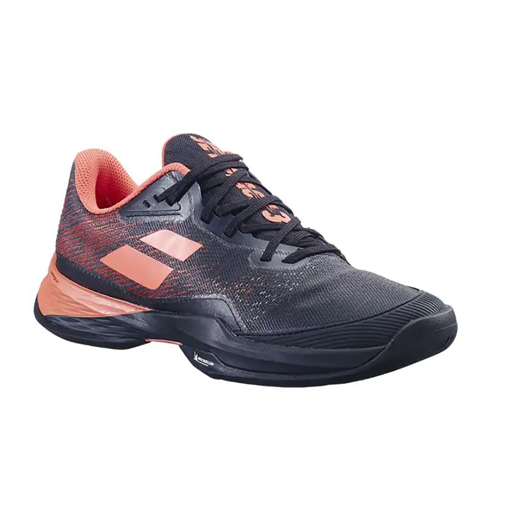 Babolat Jet Mach 3 All Court Women Tennis Shoes - Black/Coral-The Racquet Shop-Shop Online in UAE, Saudi Arabia, Kuwait, Oman, Bahrain and Qatar