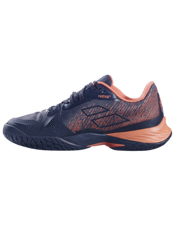 Babolat Jet Mach 3 All Court Women Tennis Shoes - Black/Coral-The Racquet Shop-Shop Online in UAE, Saudi Arabia, Kuwait, Oman, Bahrain and Qatar