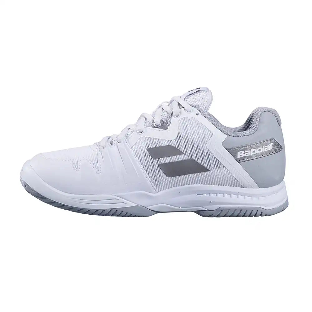 Babolat SFX3 All Court Women Tennis Shoes - White/Silver-The Racquet Shop-Shop Online in UAE, Saudi Arabia, Kuwait, Oman, Bahrain and Qatar