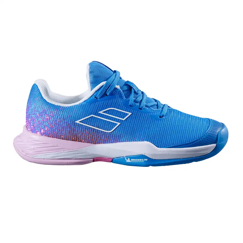 Babolat Jet Mach 3 All Court Junior Girl Tennis Shoes - Blue-The Racquet Shop-Shop Online in UAE, Saudi Arabia, Kuwait, Oman, Bahrain and Qatar