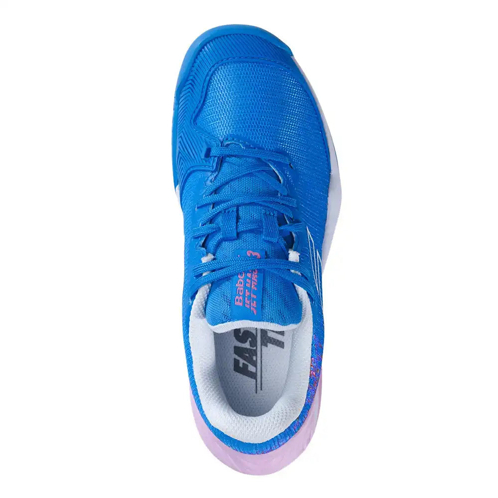 Babolat Jet Mach 3 All Court Junior Girl Tennis Shoes - Blue-The Racquet Shop-Shop Online in UAE, Saudi Arabia, Kuwait, Oman, Bahrain and Qatar