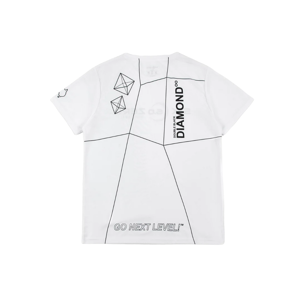 Six Zero Gem Pickleball Shirt Double Black Diamond - White-The Racquet Shop-Shop Online in UAE, Saudi Arabia, Kuwait, Oman, Bahrain and Qatar