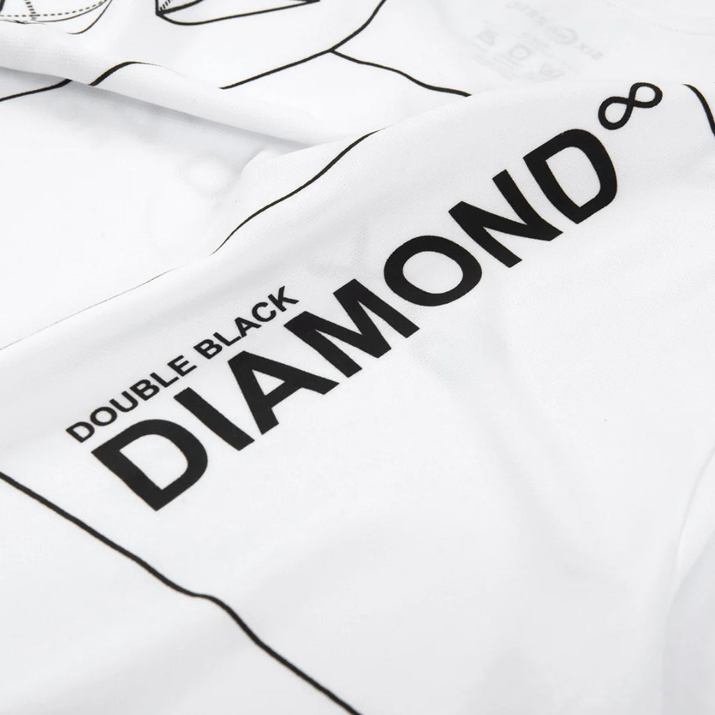 Six Zero Gem Pickleball Shirt Double Black Diamond - White-The Racquet Shop-Shop Online in UAE, Saudi Arabia, Kuwait, Oman, Bahrain and Qatar