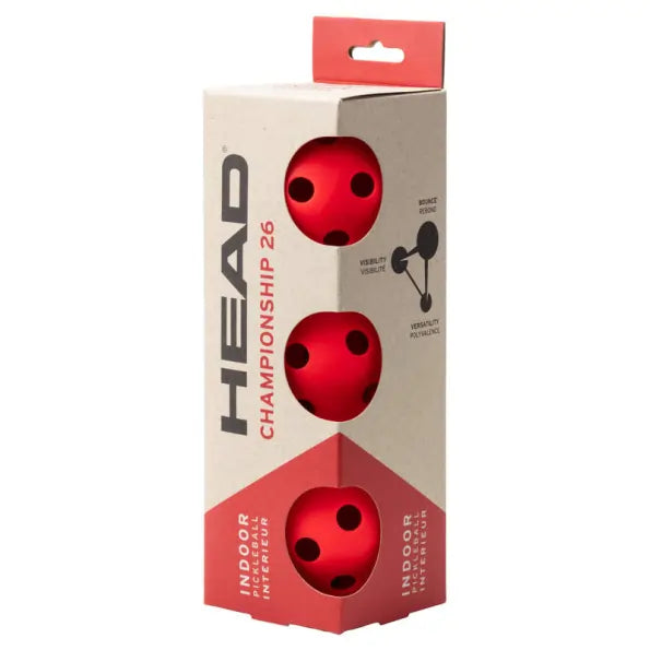 HEAD Championship 26 Pickleball balls - 3pcs/pack-The Racquet Shop-Shop Online in UAE, Saudi Arabia, Kuwait, Oman, Bahrain and Qatar