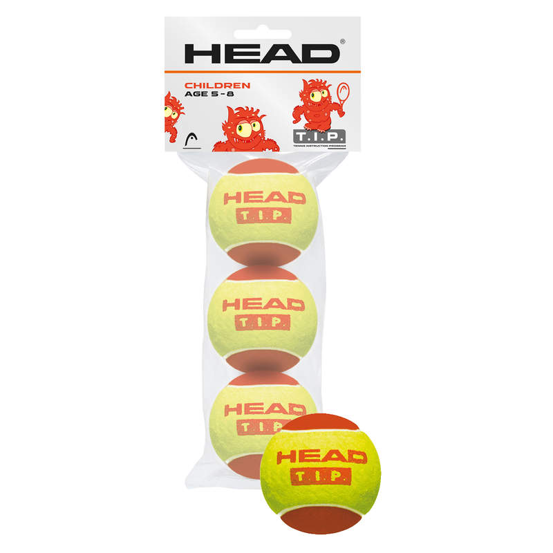 HEAD T.I.P. Red Stage 3 – 3‑Ball Polybag (Junior Tennis)-The Racquet Shop-Shop Online in UAE, Saudi Arabia, Kuwait, Oman, Bahrain and Qatar