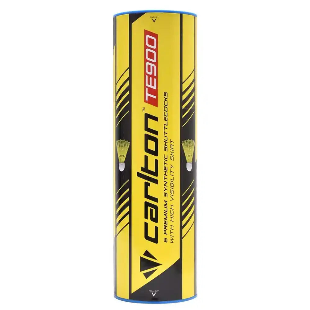 Carlton TE900 Yellow Badminton Shuttlecock - 6 Pack-The Racquet Shop-Shop Online in UAE, Saudi Arabia, Kuwait, Oman, Bahrain and Qatar