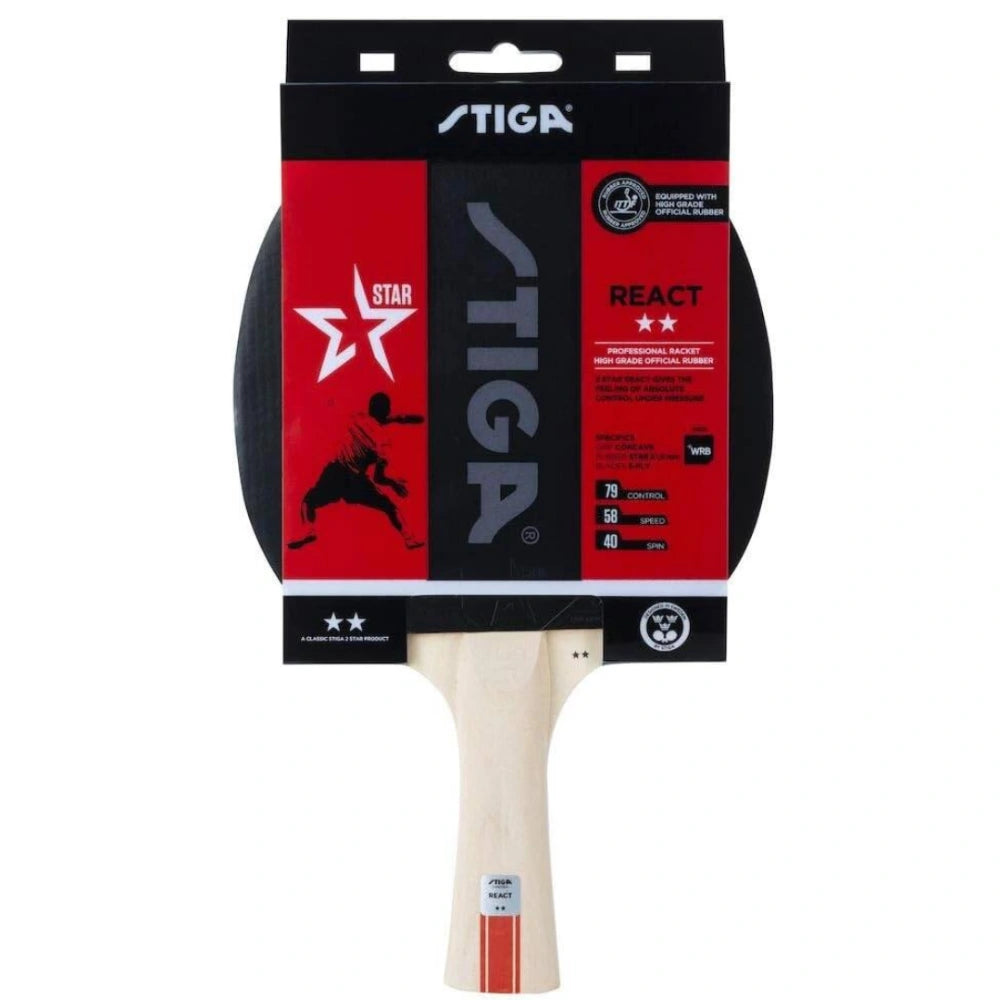 Stiga 2-Star Artist/ React Table Tennis Bats-The Racquet Shop-Shop Online in UAE, Saudi Arabia, Kuwait, Oman, Bahrain and Qatar