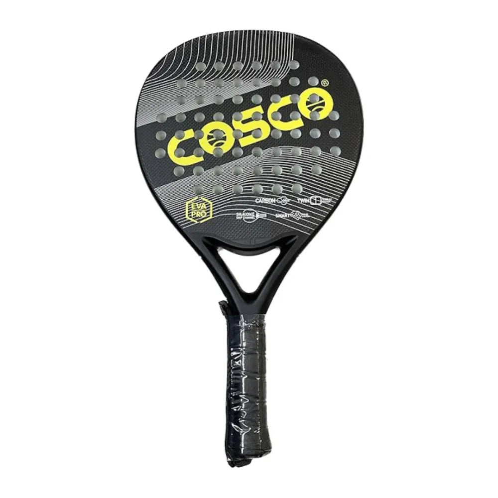 COSCO Padel Racquet - Carbon Black-The Racquet Shop-Shop Online in UAE, Saudi Arabia, Kuwait, Oman, Bahrain and Qatar