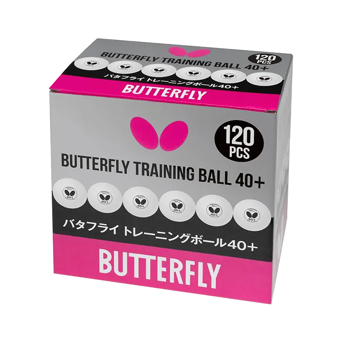 Butterfly Table Tennis Training Ball 40+ (Box of 120)-The Racquet Shop-Shop Online in UAE, Saudi Arabia, Kuwait, Oman, Bahrain and Qatar