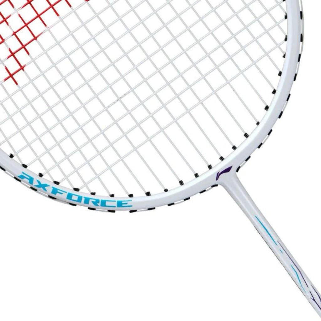 Li-Ning Axforce 9 Badminton Racquet (White/Blue)-The Racquet Shop-Shop Online in UAE, Saudi Arabia, Kuwait, Oman, Bahrain and Qatar