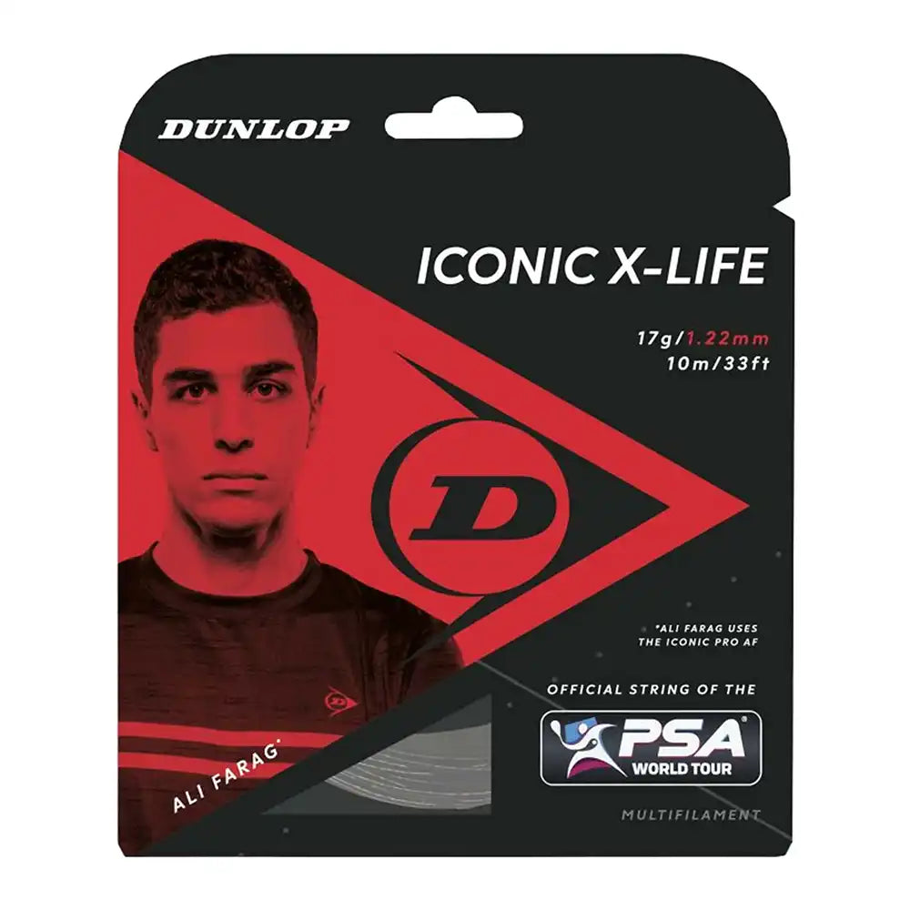 Dunlop Sac Iconic Pro AF 17g Squash String - Natural-The Racquet Shop-Shop Online in UAE, Saudi Arabia, Kuwait, Oman, Bahrain and Qatar