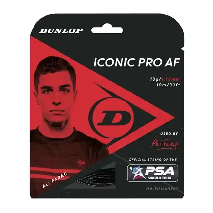 Dunlop Sac Iconic Pro AF 18g Squash String - Natural-The Racquet Shop-Shop Online in UAE, Saudi Arabia, Kuwait, Oman, Bahrain and Qatar