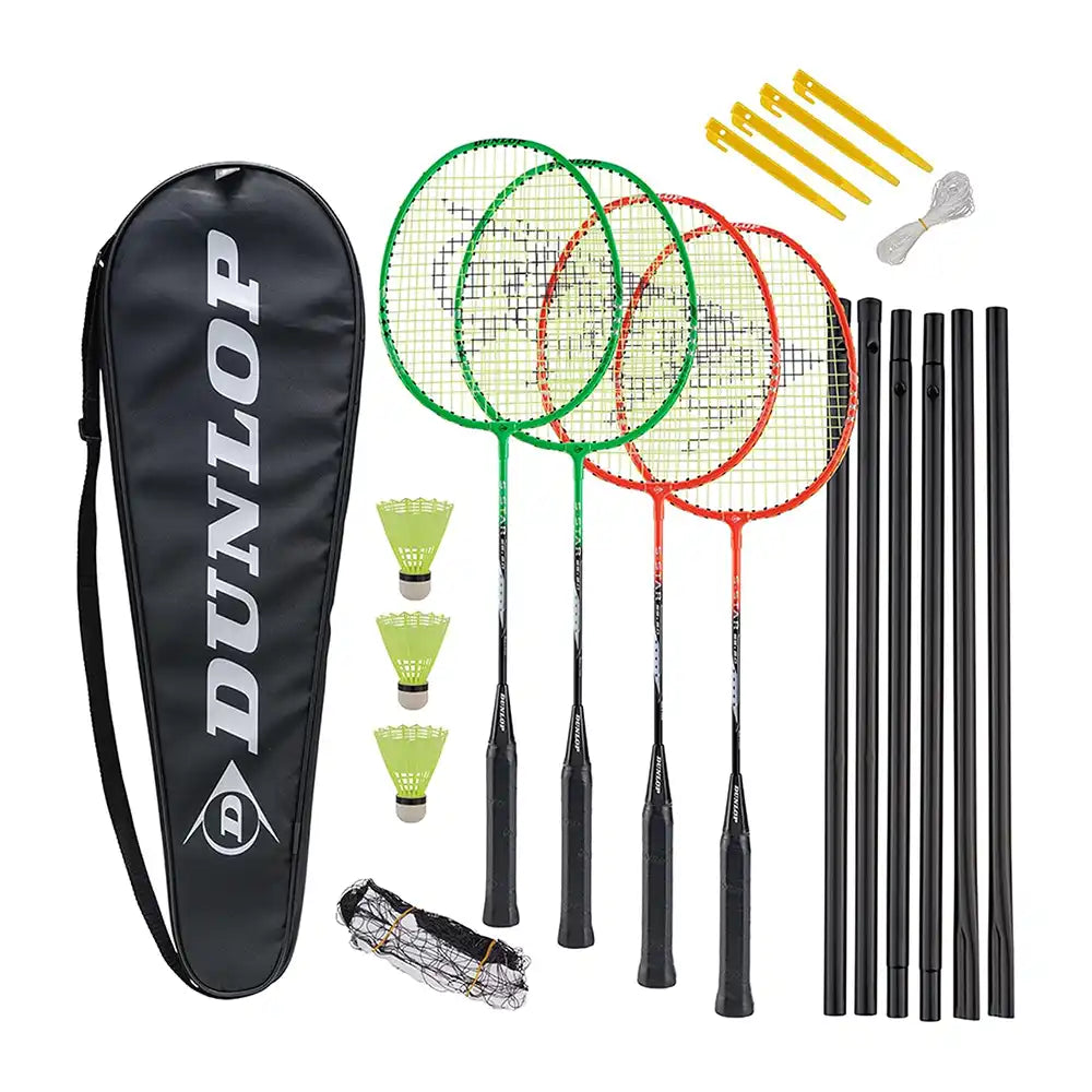 Dunlop S-Star SSx 2.0 Badminton Racquet Set for 4-The Racquet Shop-Shop Online in UAE, Saudi Arabia, Kuwait, Oman, Bahrain and Qatar