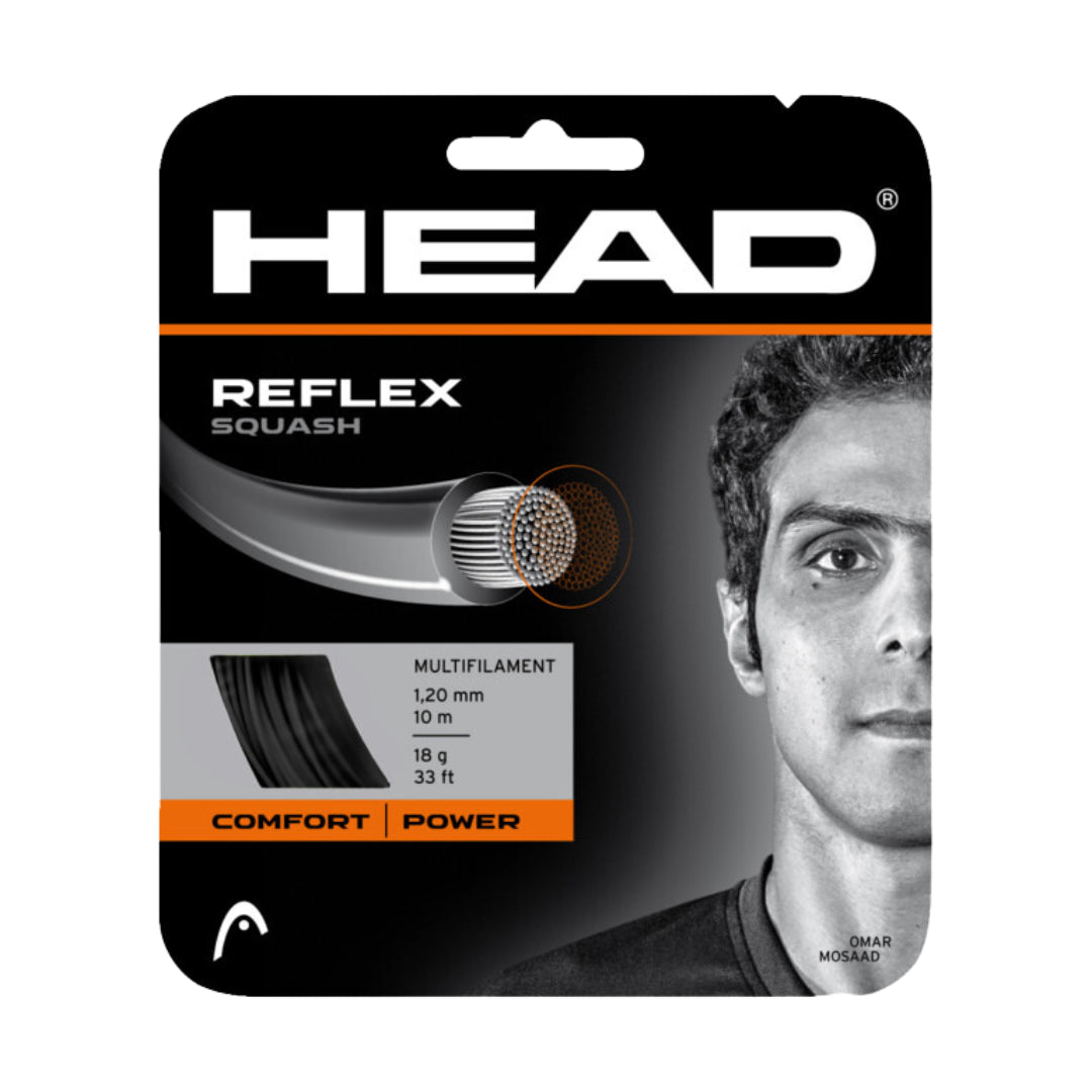 Head Reflex Squash String - Black-The Racquet Shop-Shop Online in UAE, Saudi Arabia, Kuwait, Oman, Bahrain and Qatar