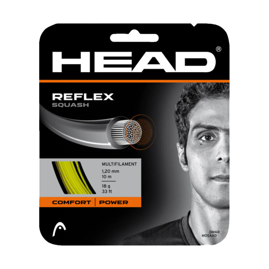 Head Reflex Squash String - Yellow-The Racquet Shop-Shop Online in UAE, Saudi Arabia, Kuwait, Oman, Bahrain and Qatar