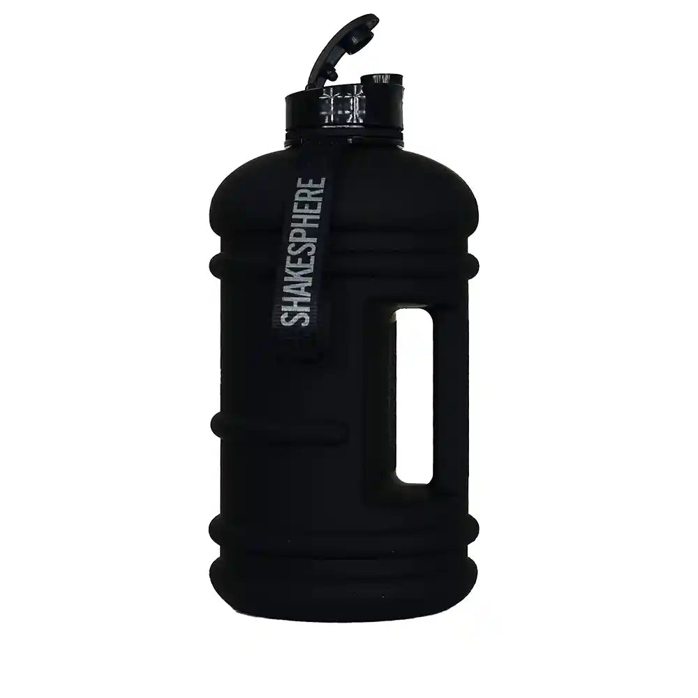 ShakeSphere Hydration Jug 1.3 L - Matte Black / Black Logo-The Racquet Shop-Shop Online in UAE, Saudi Arabia, Kuwait, Oman, Bahrain and Qatar