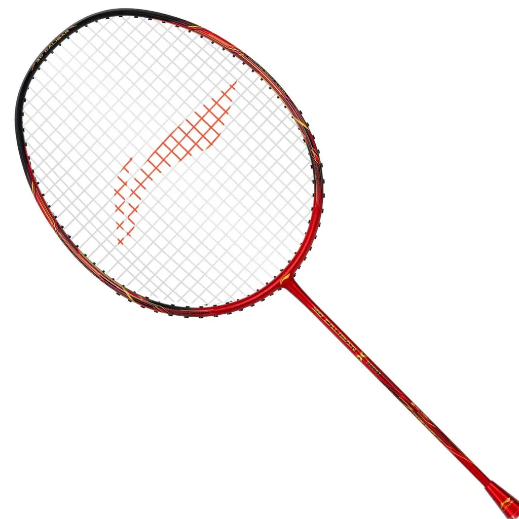 Li-Ning 3D Calibar X Boost Badminton Racquet (Red/Black)-The Racquet Shop-Shop Online in UAE, Saudi Arabia, Kuwait, Oman, Bahrain and Qatar