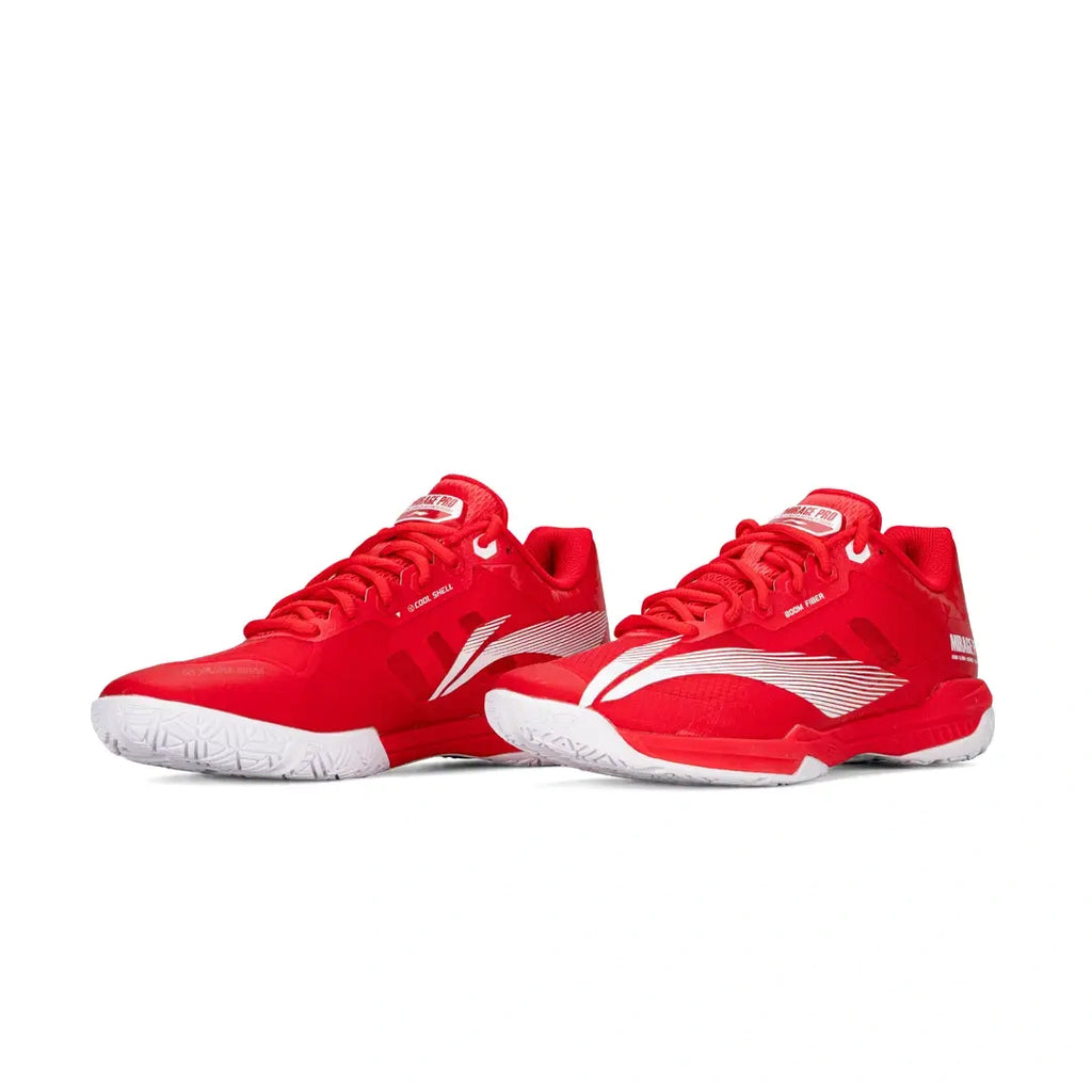 Li-Ning Mirage Pro Badminton Shoes - Firey Red-The Racquet Shop-Shop Online in UAE, Saudi Arabia, Kuwait, Oman, Bahrain and Qatar