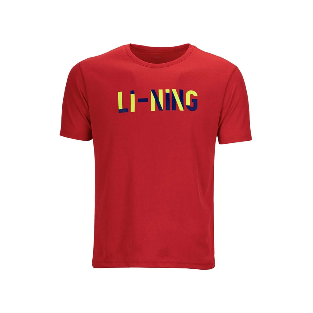 Li-Ning Men's Round Neck Badminton T-Shirt-The Racquet Shop-Shop Online in UAE, Saudi Arabia, Kuwait, Oman, Bahrain and Qatar