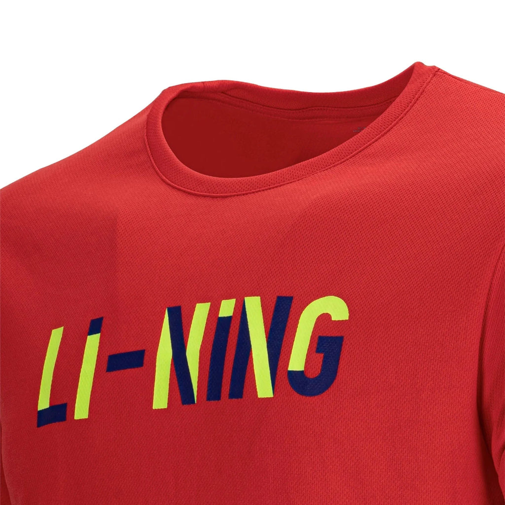 Li-Ning Men's Round Neck Badminton T-Shirt-The Racquet Shop-Shop Online in UAE, Saudi Arabia, Kuwait, Oman, Bahrain and Qatar