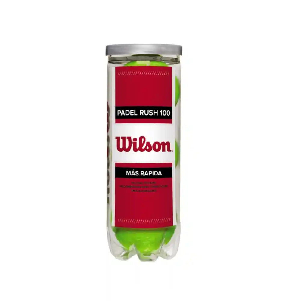 Wilson Padel Rush 100 – Pack of 3 Balls-The Racquet Shop-Shop Online in UAE, Saudi Arabia, Kuwait, Oman, Bahrain and Qatar