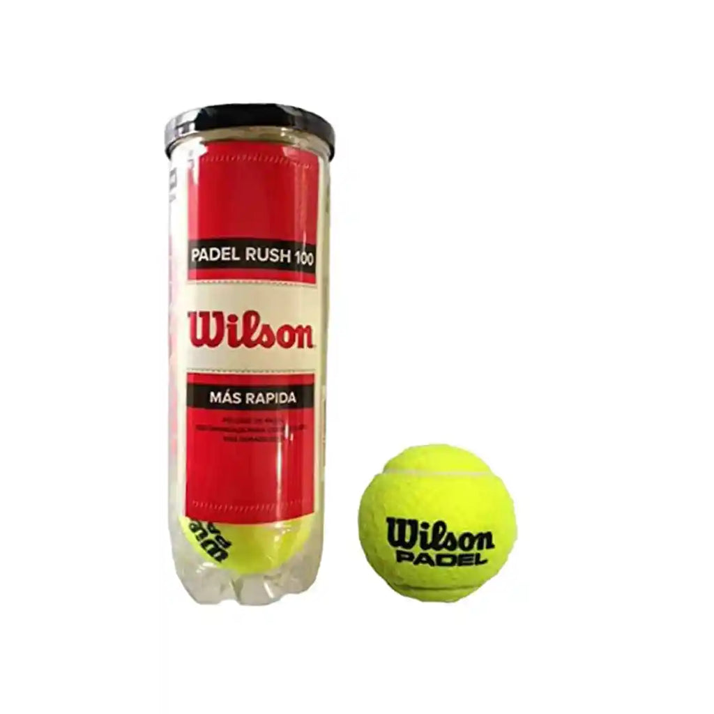 Wilson Padel Rush 100 – Pack of 3 Balls-The Racquet Shop-Shop Online in UAE, Saudi Arabia, Kuwait, Oman, Bahrain and Qatar