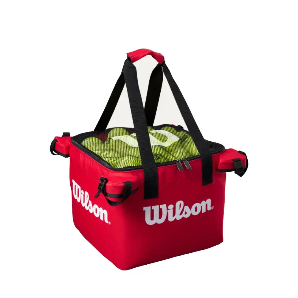 Wilson Tennis Teaching Cart - Red-The Racquet Shop-Shop Online in UAE, Saudi Arabia, Kuwait, Oman, Bahrain and Qatar