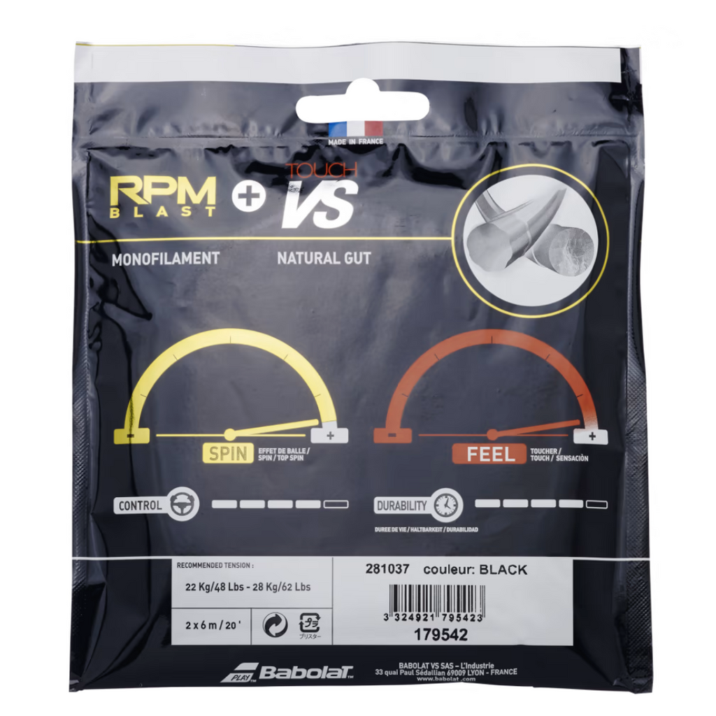 Babolat RPM Blast 125 + Touch VS 130 Tennis String-The Racquet Shop-Shop Online in UAE, Saudi Arabia, Kuwait, Oman, Bahrain and Qatar