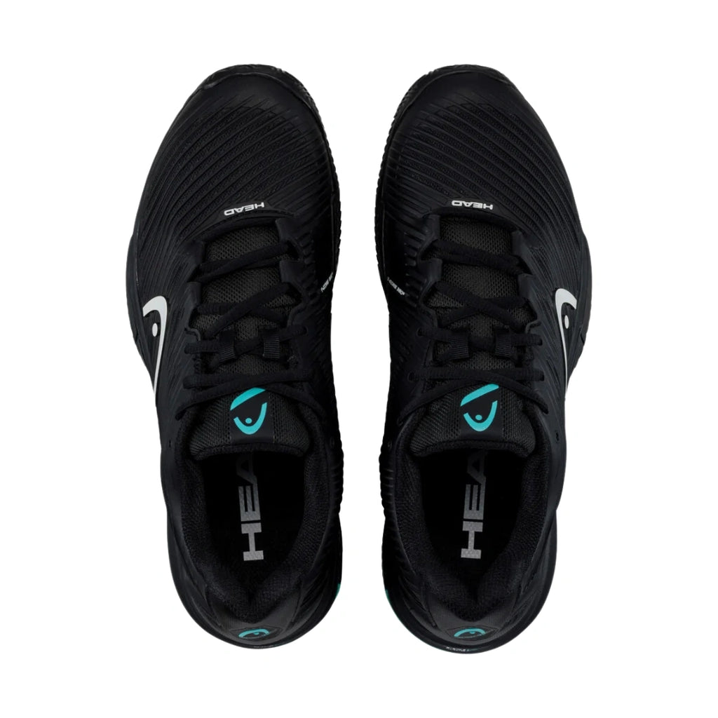 Head Revolt Pro 4.0 Mens Padel Shoes - Black/Teal-The Racquet Shop-Shop Online in UAE, Saudi Arabia, Kuwait, Oman, Bahrain and Qatar