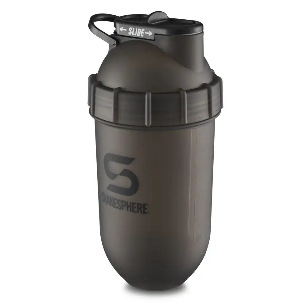 ShakeSphere Tumbler Original 700 ml - Frosted Black / Black Logo-The Racquet Shop-Shop Online in UAE, Saudi Arabia, Kuwait, Oman, Bahrain and Qatar