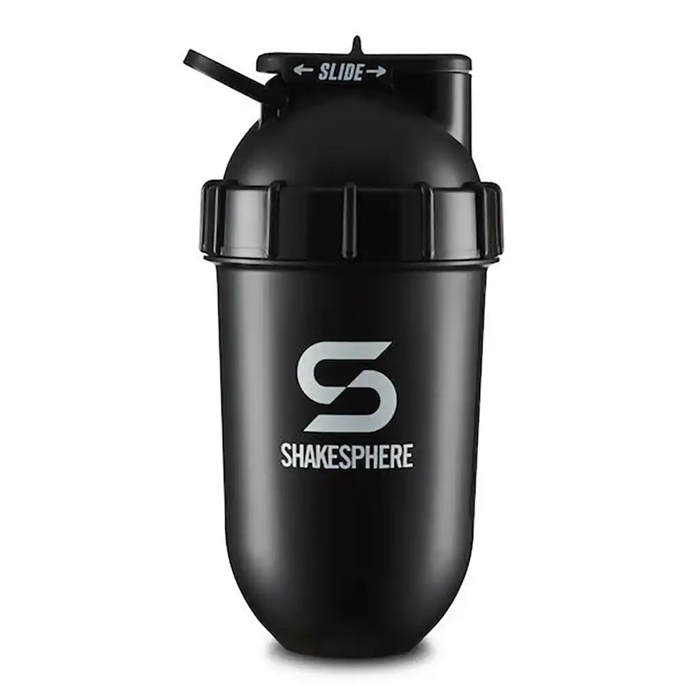 ShakeSphere Tumbler Original 700 ml - Glossy Black / White Logo-The Racquet Shop-Shop Online in UAE, Saudi Arabia, Kuwait, Oman, Bahrain and Qatar