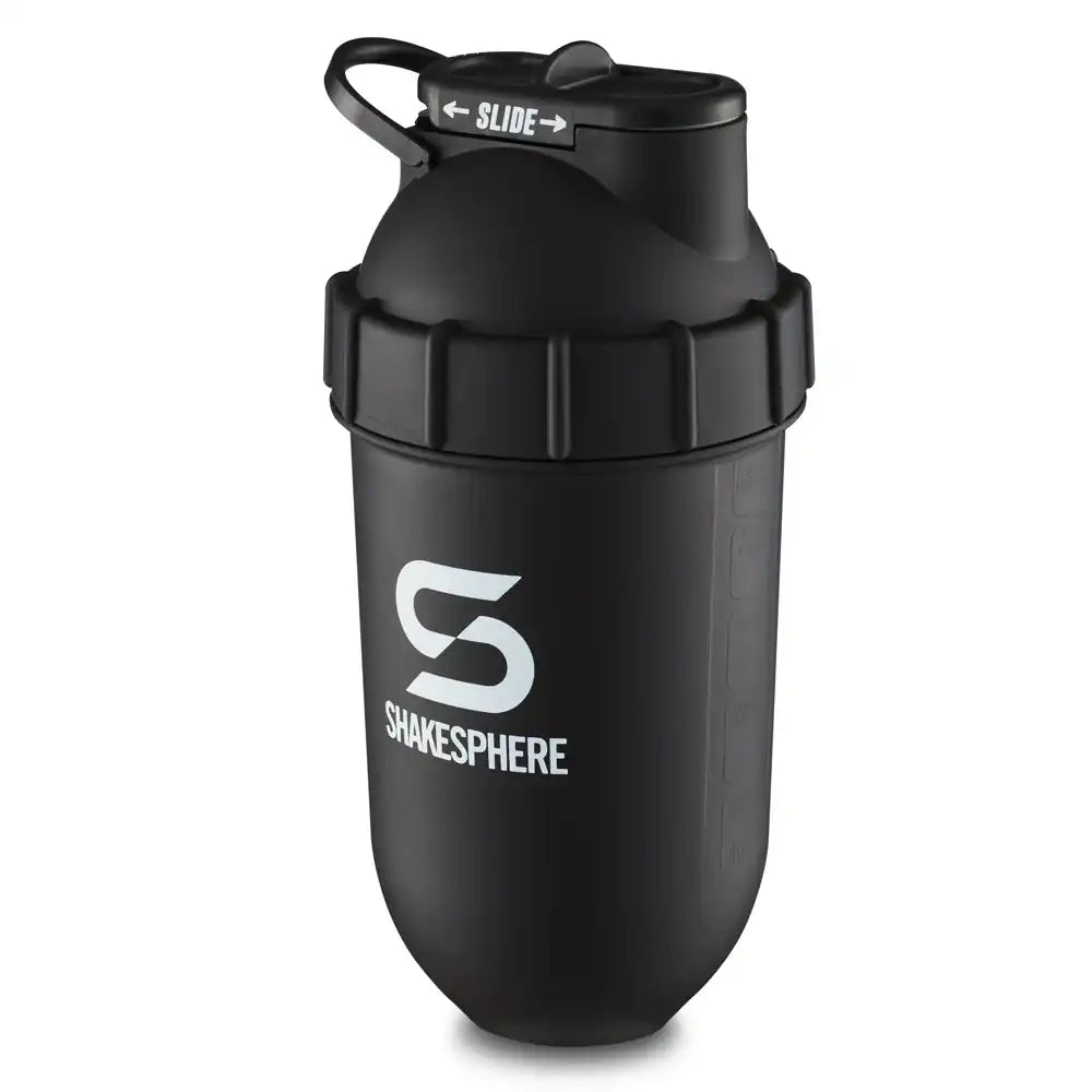 ShakeSphere Tumbler Original 700 ml - Matte Black / White Logo-The Racquet Shop-Shop Online in UAE, Saudi Arabia, Kuwait, Oman, Bahrain and Qatar