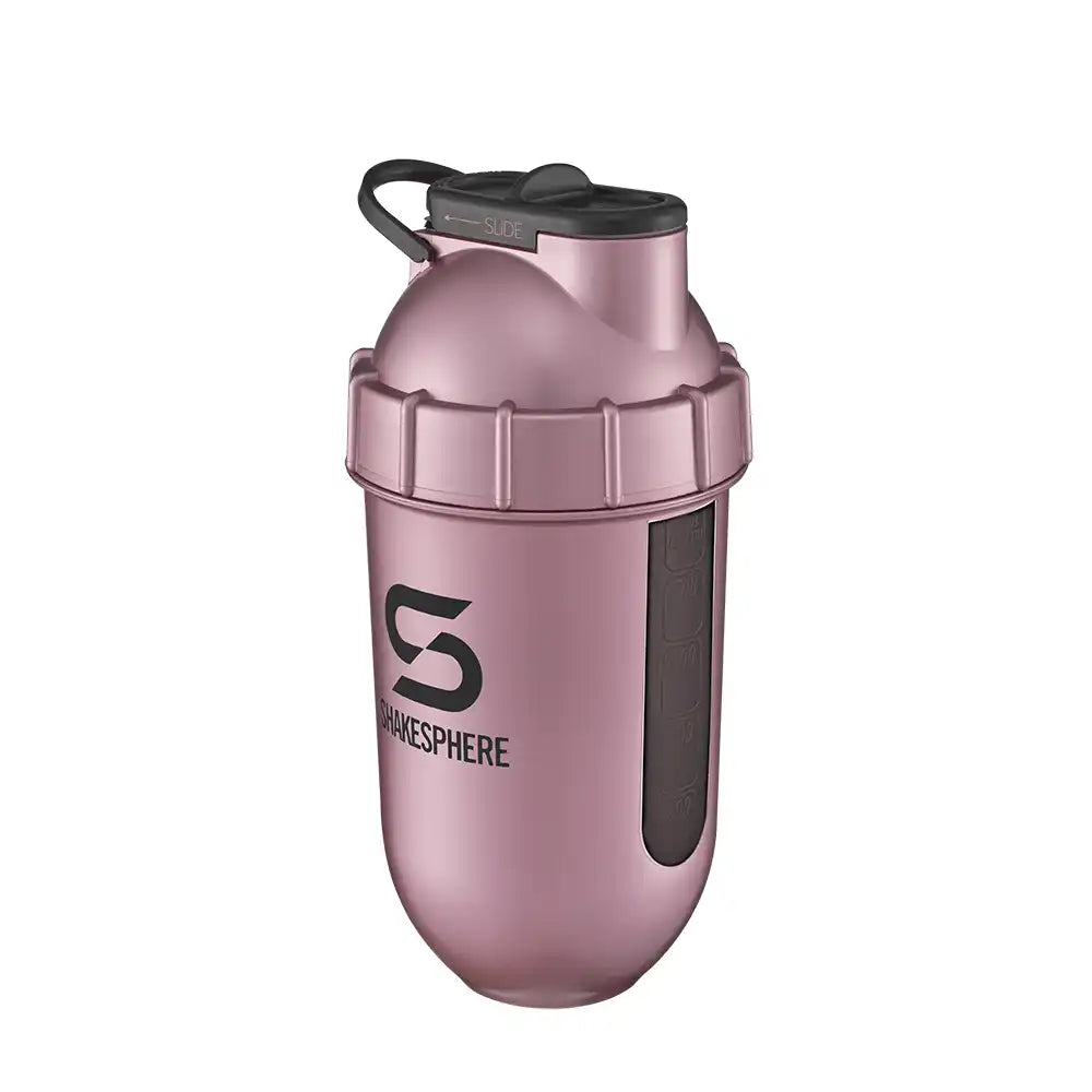 ShakeSphere Tumbler View 700 ml - Rose Gold / Black-The Racquet Shop-Shop Online in UAE, Saudi Arabia, Kuwait, Oman, Bahrain and Qatar